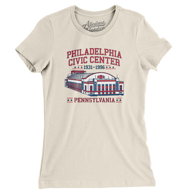 Philadelphia Civic Center Women's T-Shirt-Natural-Allegiant Goods Co. Vintage Sports Apparel