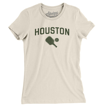 Houston Pickleball Women's T-Shirt-Natural-Allegiant Goods Co. Vintage Sports Apparel