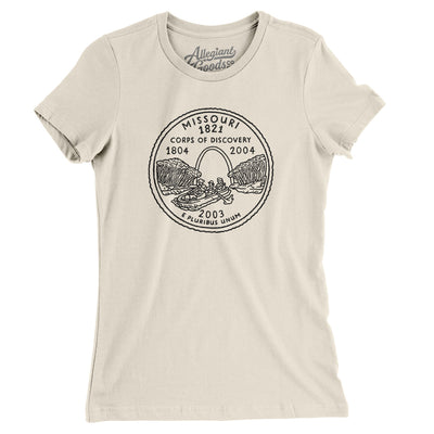 Missouri State Quarter Women's T-Shirt-Natural-Allegiant Goods Co. Vintage Sports Apparel