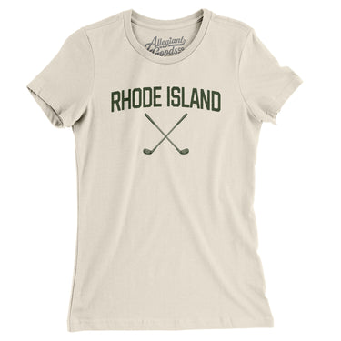 Rhode Island Golf Women's T-Shirt-Natural-Allegiant Goods Co. Vintage Sports Apparel