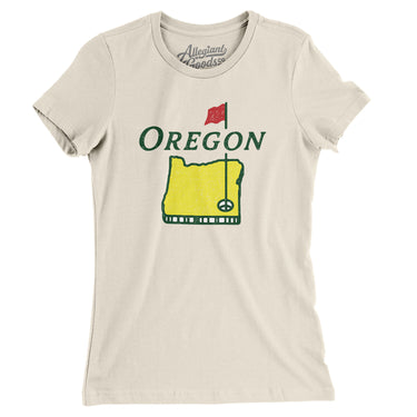 Oregon Golf Women's T-Shirt-Natural-Allegiant Goods Co. Vintage Sports Apparel