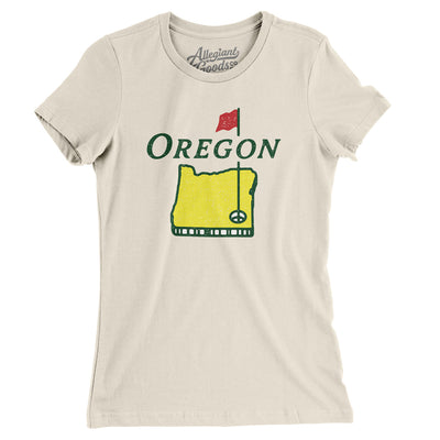 Oregon Golf Women's T-Shirt-Natural-Allegiant Goods Co. Vintage Sports Apparel