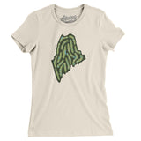 Maine Golf Course Women's T-Shirt-Natural-Allegiant Goods Co. Vintage Sports Apparel