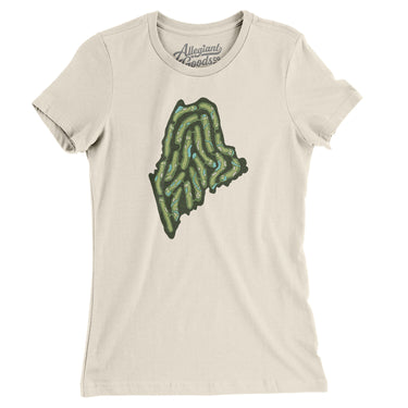 Maine Golf Course Women's T-Shirt-Natural-Allegiant Goods Co. Vintage Sports Apparel