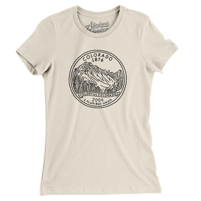 Colorado State Quarter Women's T-Shirt-Natural-Allegiant Goods Co. Vintage Sports Apparel