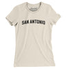 San Antonio Varsity Women's T-Shirt-Natural-Allegiant Goods Co. Vintage Sports Apparel