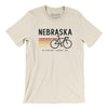 Nebraska Cycling Men/Unisex T-Shirt-Natural-Allegiant Goods Co. Vintage Sports Apparel