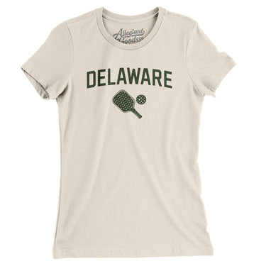 Delaware Pickleball Women's T-Shirt-Natural-Allegiant Goods Co. Vintage Sports Apparel