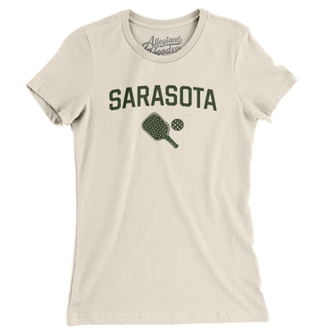 Sarasota Pickleball Women's T-Shirt-Natural-Allegiant Goods Co. Vintage Sports Apparel