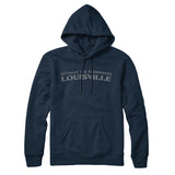 Actually It's Pronounced Louisville Hoodie-Navy Blue-Allegiant Goods Co. Vintage Sports Apparel