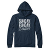 Sunday Funday Dallas Hoodie-Navy Blue-Allegiant Goods Co. Vintage Sports Apparel