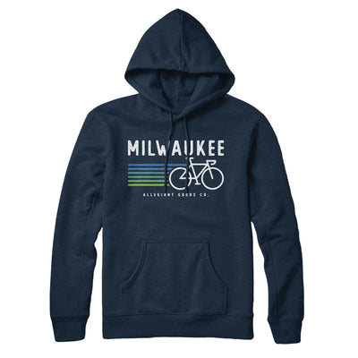 Milwaukee Cycling Hoodie-Navy Blue-Allegiant Goods Co. Vintage Sports Apparel
