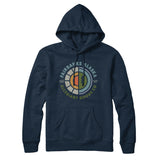 Fairbanks Alaska Retro Badge Hoodie-Navy Blue-Allegiant Goods Co. Vintage Sports Apparel