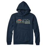 Palm Springs Mountain Sunset Hoodie-Navy Blue-Allegiant Goods Co. Vintage Sports Apparel