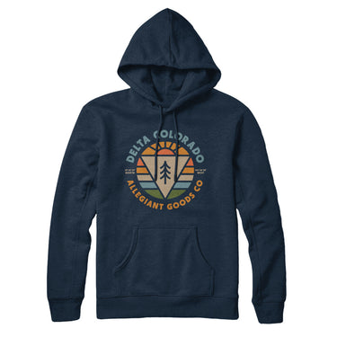 Delta Colorado Retro Badge Hoodie-Allegiant Goods Co. Vintage Sports Apparel
