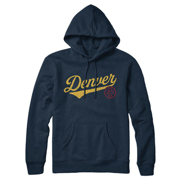 Denver Vintage Script Hoodie-Allegiant Goods Co. Vintage Sports Apparel
