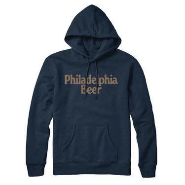 Philadelphia Beer Hoodie-Navy Blue-Allegiant Goods Co. Vintage Sports Apparel