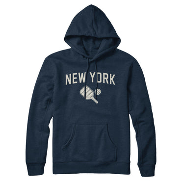 New York Pickleball Hoodie-Navy Blue-Allegiant Goods Co. Vintage Sports Apparel