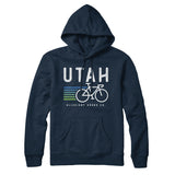 Utah Cycling Hoodie-Navy Blue-Allegiant Goods Co. Vintage Sports Apparel