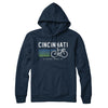 Cincinnati Cycling Hoodie-Navy Blue-Allegiant Goods Co. Vintage Sports Apparel