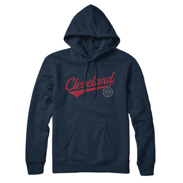 Cleveland Vintage Script Hoodie-Allegiant Goods Co. Vintage Sports Apparel