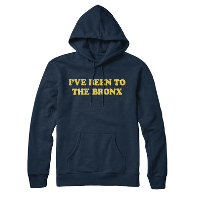 I've Been To The Bronx Hoodie-Navy Blue-Allegiant Goods Co. Vintage Sports Apparel