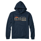 St. George Mountain Sunset Hoodie-Navy Blue-Allegiant Goods Co. Vintage Sports Apparel