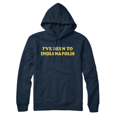 I've Been To Indianapolis Hoodie-Navy Blue-Allegiant Goods Co. Vintage Sports Apparel