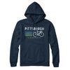 Pittsburgh Cycling Hoodie-Navy Blue-Allegiant Goods Co. Vintage Sports Apparel
