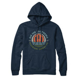 Big Sur California Retro Badge Hoodie-Navy Blue-Allegiant Goods Co. Vintage Sports Apparel