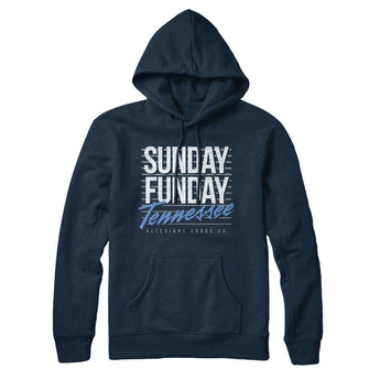 Sunday Funday Tennessee Hoodie-Allegiant Goods Co. Vintage Sports Apparel