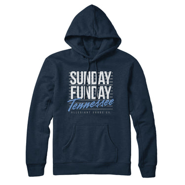Sunday Funday Tennessee Hoodie-Allegiant Goods Co. Vintage Sports Apparel