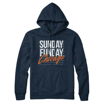 Sunday Funday Chicago Hoodie-Allegiant Goods Co. Vintage Sports Apparel