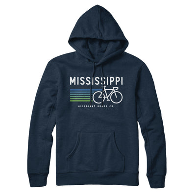Mississippi Cycling Hoodie-Navy Blue-Allegiant Goods Co. Vintage Sports Apparel