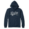 Dallas Vintage Script Hoodie-Navy Blue-Allegiant Goods Co. Vintage Sports Apparel