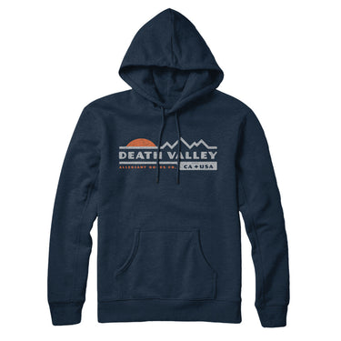 Death Valley Sunset Hoodie-Navy Blue-Allegiant Goods Co. Vintage Sports Apparel