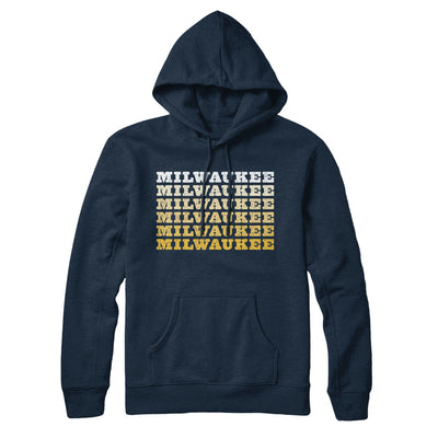 Milwaukee Repeat Hoodie-Navy Blue-Allegiant Goods Co. Vintage Sports Apparel