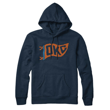 Okc Pennant Hoodie-Allegiant Goods Co. Vintage Sports Apparel