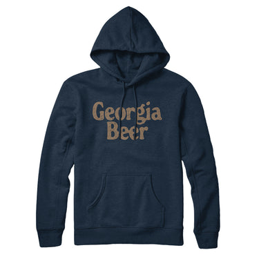 Georgia Beer Hoodie-Navy Blue-Allegiant Goods Co. Vintage Sports Apparel