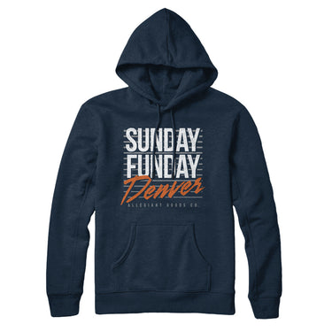 Sunday Funday Denver Hoodie-Allegiant Goods Co. Vintage Sports Apparel