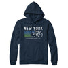 New York Cycling Hoodie-Navy Blue-Allegiant Goods Co. Vintage Sports Apparel