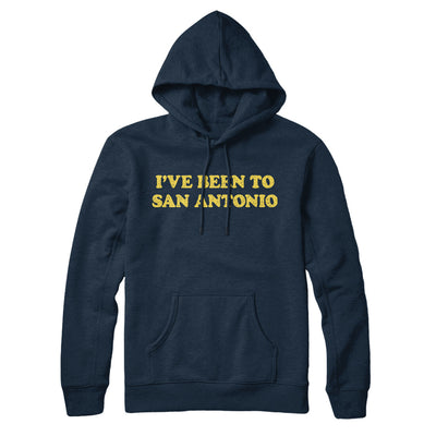 I've Been To San Antonio Hoodie-Navy Blue-Allegiant Goods Co. Vintage Sports Apparel