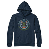 Colorado Springs Retro Badge Hoodie-Navy Blue-Allegiant Goods Co. Vintage Sports Apparel