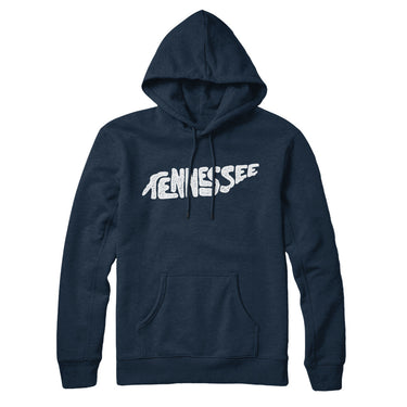 Tennessee State Shape Text Hoodie-Allegiant Goods Co. Vintage Sports Apparel