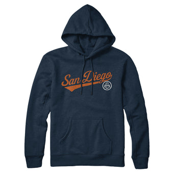San Diego Vintage Script Hoodie-Allegiant Goods Co. Vintage Sports Apparel