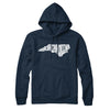 North Carolina State Shape Text Hoodie-Navy Blue-Allegiant Goods Co. Vintage Sports Apparel