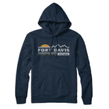 Fort Davis Mountain Sunset Hoodie-Navy Blue-Allegiant Goods Co. Vintage Sports Apparel