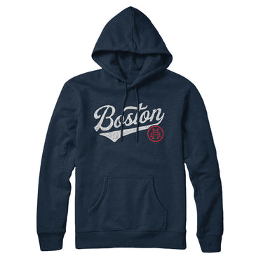 Boston Vintage Script Hoodie-Allegiant Goods Co. Vintage Sports Apparel