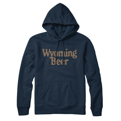 Wyoming Beer Hoodie-Navy Blue-Allegiant Goods Co. Vintage Sports Apparel
