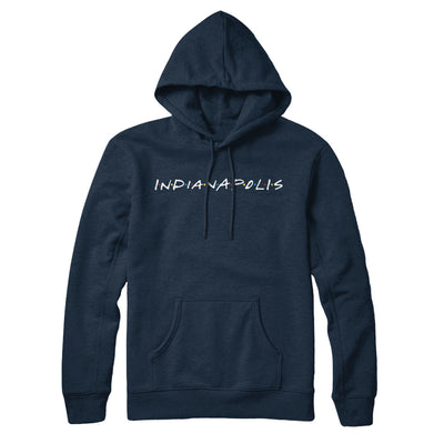 Indianapolis Friends Hoodie-Navy Blue-Allegiant Goods Co. Vintage Sports Apparel